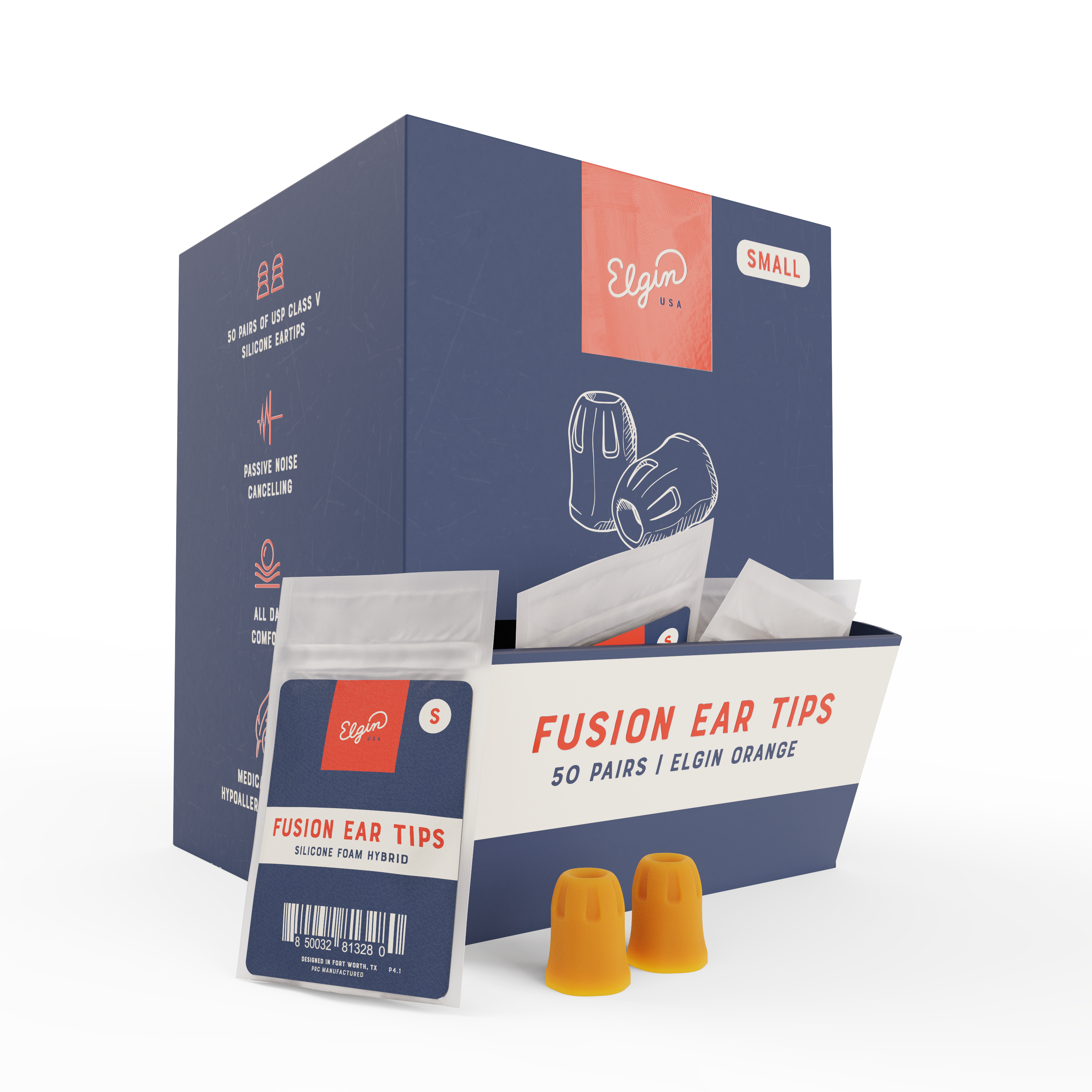 Fusion Replacement Ear Tips - Bulk Pack Elgin® USA