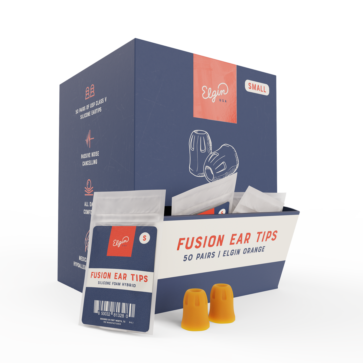 Fusion Replacement Ear Tips - Bulk Pack Elgin® USA