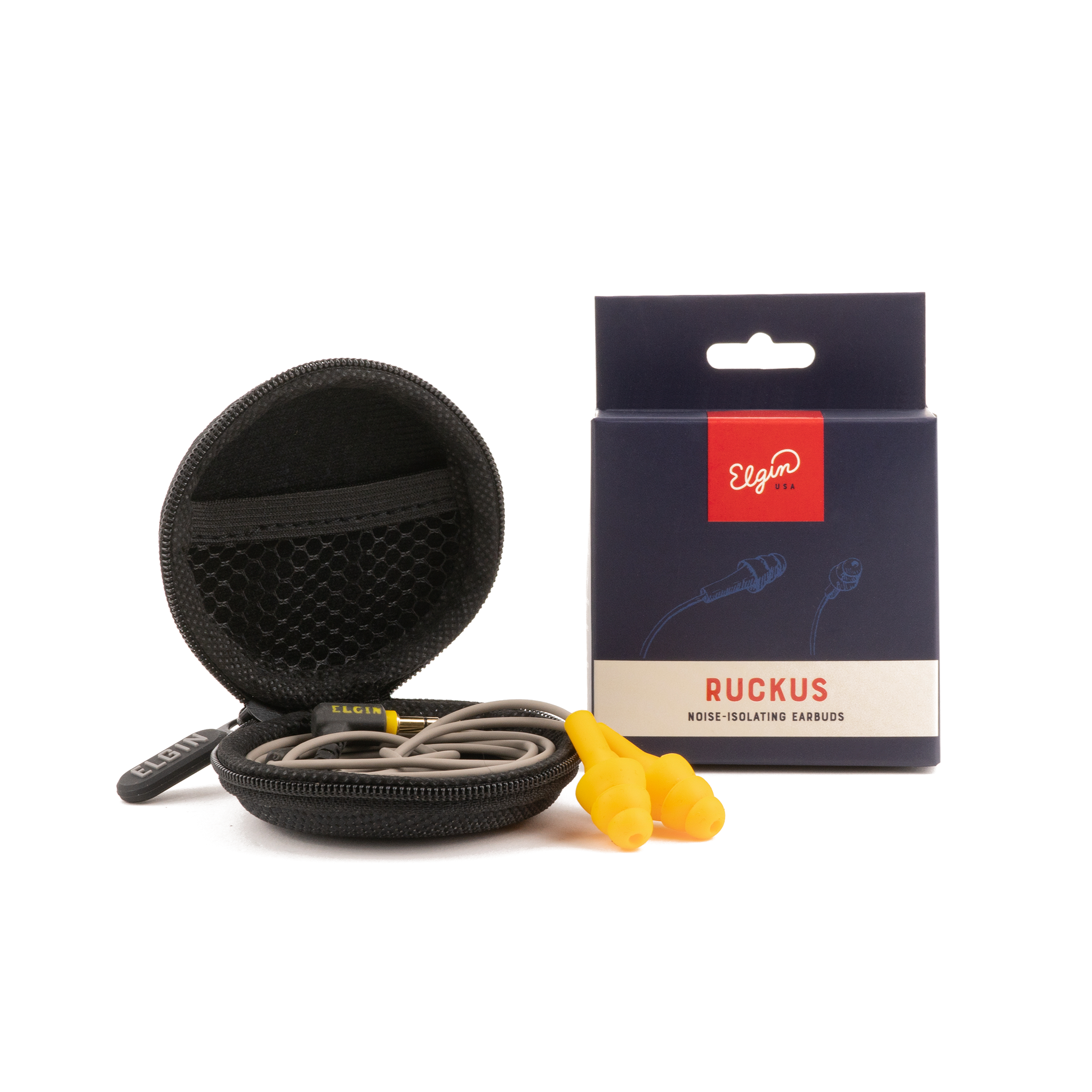 Elgin Ruckus Ruckus Earplug Headphones – Hearing Protection with Audio | Elgin USA